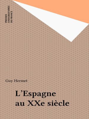 cover image of L'Espagne au XXe siècle